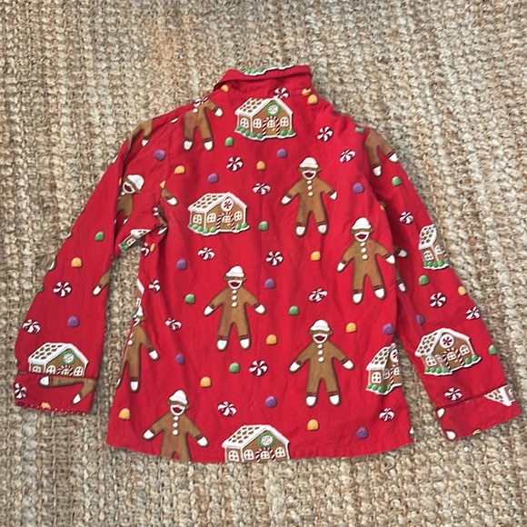 NICK & NORA GINGERBREAD CHRISTMAS BUTTON DOWN PJS JACKET SIZE SMALL - Picture 5 of 6